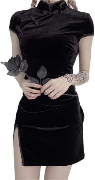 Women's Bodycon Cheongsam lingerie Slim Fit Mini Dress Modern Chinese Style Qipao Sexy Anime Cosplay